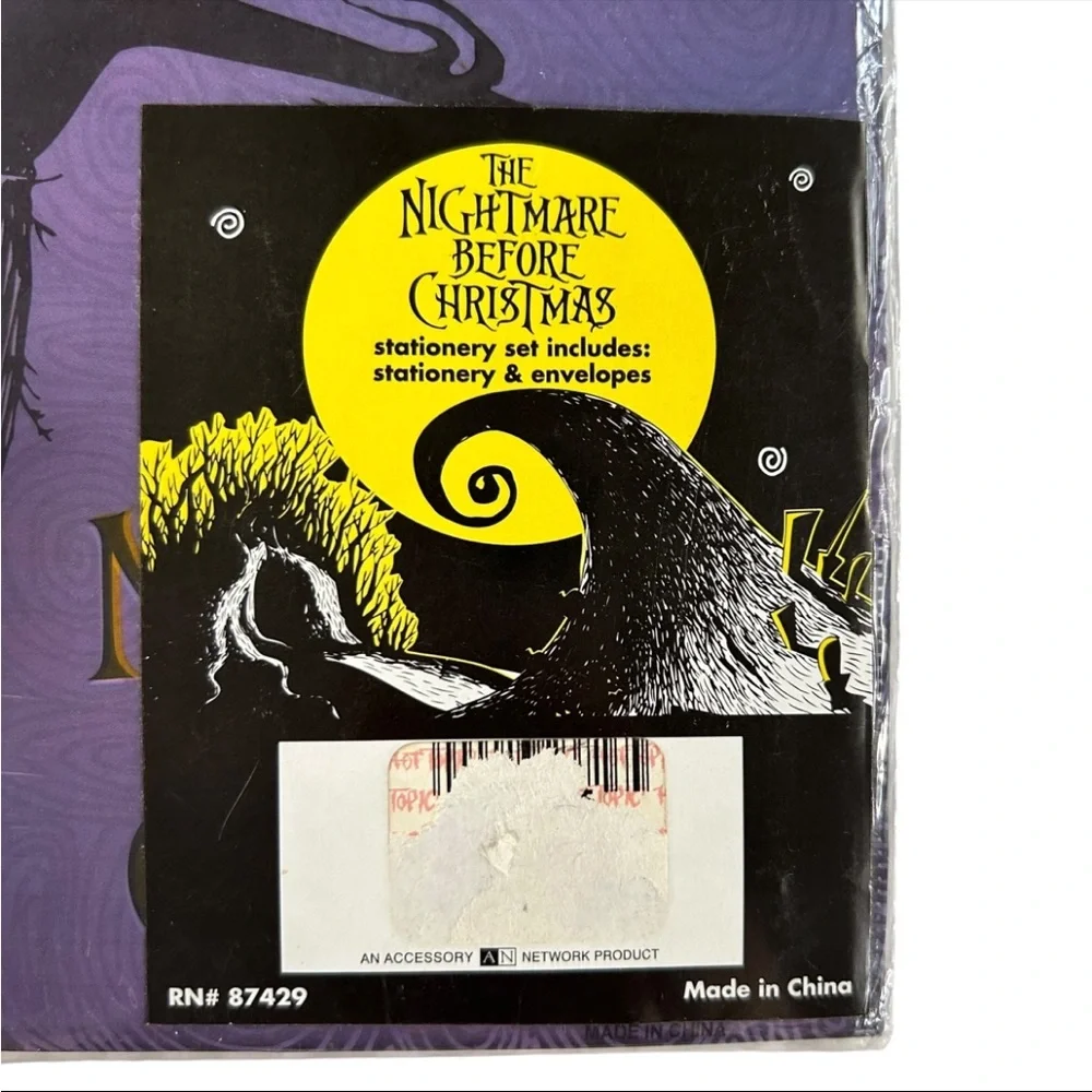 Vintage Y2K The Nightmare Before Christmas Stationary Set Halloween 90s Goth NWT